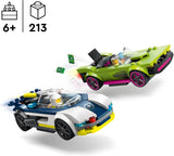 LEGO City Car Chase con coche de policía y muscle car, tren de juguete con 2 coches de carreras, regalo de policía para niños, niños y niñas a partir de 6 años, set con policía y minifiguras Ganovin 60415 Juegos de construcción Besuche den LEGO-Store