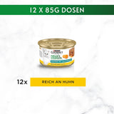 Gourmet Nature's Creations Mousse de salsa de corazón, comida húmeda para gatos, rica en pollo, paquete de 12 (12 x 85 g)