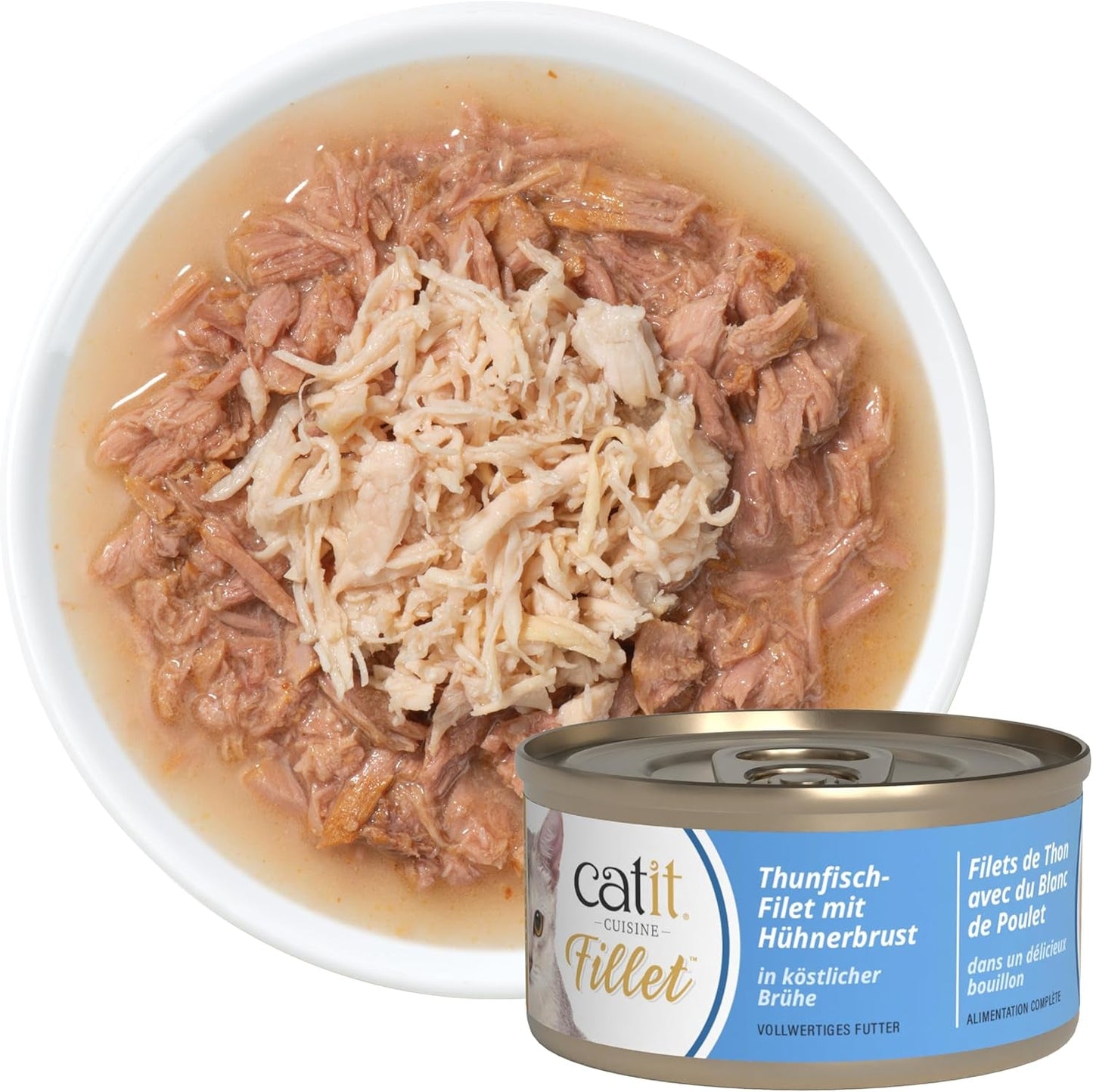 Catit Cuisine - Filete de Atún con Pechuga de Pollo al Köstlicher Brühe, 75g