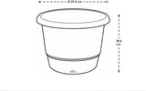 elho Amiga Round 30 - Maceta para interior y exterior - 100% plástico reciclado - Ø 29,5 x Alt. 20,2 cm - Beige/Beige hongo