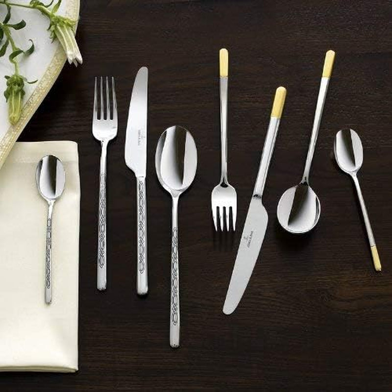 Villeroy & Boch - Ella Cubiertos parcialmente dorados, 30 piezas, 6 personas, aptos para lavavajillas, acero inoxidable Cocina Naty Shop