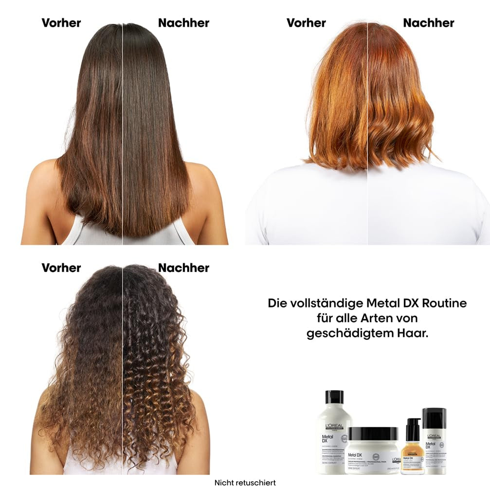 L'Oréal Professionnel Para cabellos teñidos, Colores radiantes y brillo, Gama Expert, Metal DX Hair Mask Naty Shop