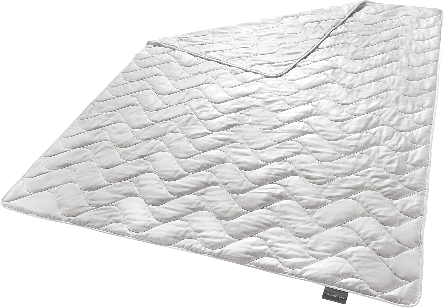 Traumnacht Exklusiv Edredón ligero de verano Confeccionado en 100% seda salvaje, certificado Oeko-Tex, fabricado en Alemania, peso de relleno: 550Gr, 135 X 200 Cm Edredones y edredones Naty Shop