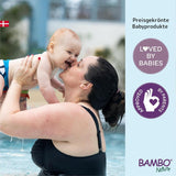 Pañales de natación para bebé Bambo Nature, talla S (7-12 kg), 12 pañales | Pañales de natación desechables de ajuste seguro | Comodidad impermeable durante el juego acuático.