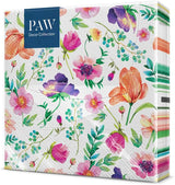 PAW - Servilletas de 3 capas (33 x 33 cm) I 20 piezas I Perfectas para cumpleaños, fiestas, bodas, comuniones y días festivos I Decoración de mesa Servilletas de papel de colores - Flores de colores Flora I Arreglo floral