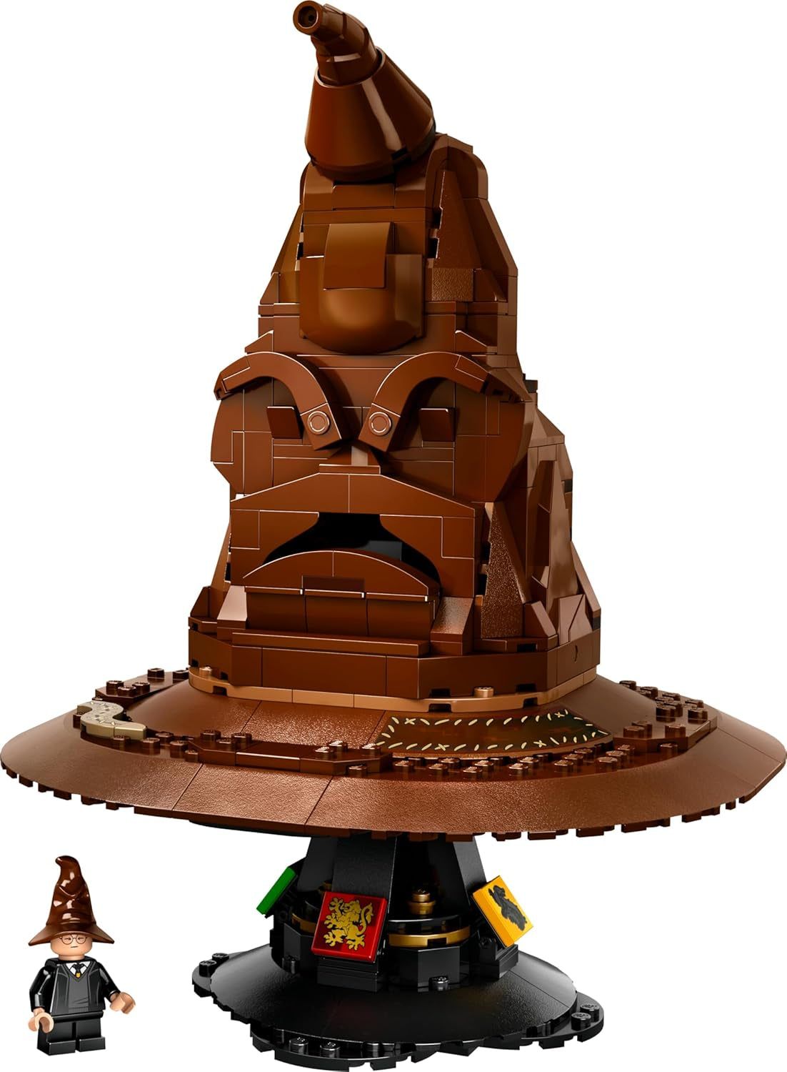 LEGO Harry Potter Sombrero parlante Modelo Hogwarts Película para adultos Regalo para mujeres Hombres Mamá Papá Con 31 combinaciones aleatorias de sonidos Te clasifica en tu casa de Hogwarts 76429 Juegos de construcción Besuche den LEGO-Store