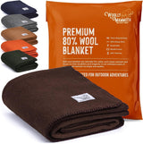 Manta de camping Woolly Mammoth Woolen Co., extra grande, lana merino. El equipo perfecto para exteriores para bushcraft, camping, trekking, senderismo, supervivencia o manta de cabina. Marrón, 168 X 228 Camas y Mantas Woolly Mammoth Woolen Company Marrón 167,6 X 228,6 cm