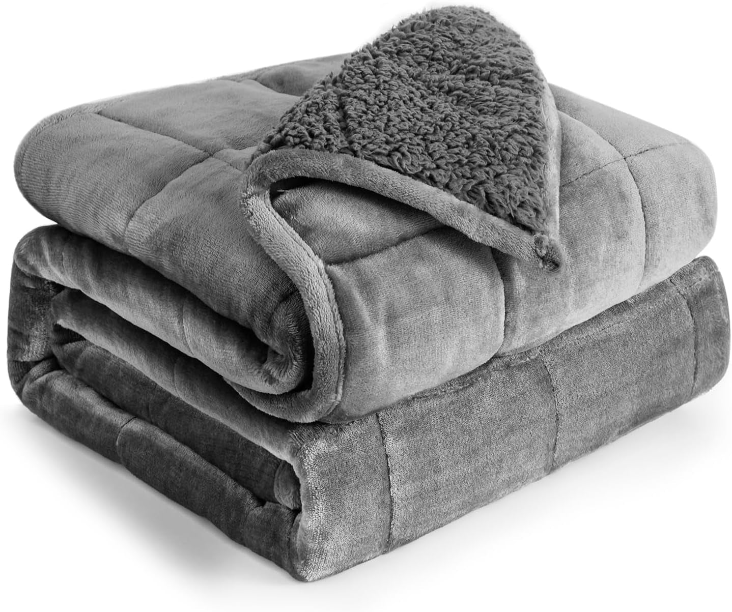 Naty Shop Quilts & Quilts Gris 48 X 72 12 Lb Cottonblue Manta Pesada 6,8 kg Manta Pesada Sherpa Peluda de Franela Tamaño Queen para Adultos Mantas Pesadas Cómodas para Calmar y Relajar Edredones Pesados 152.4 X 203.2