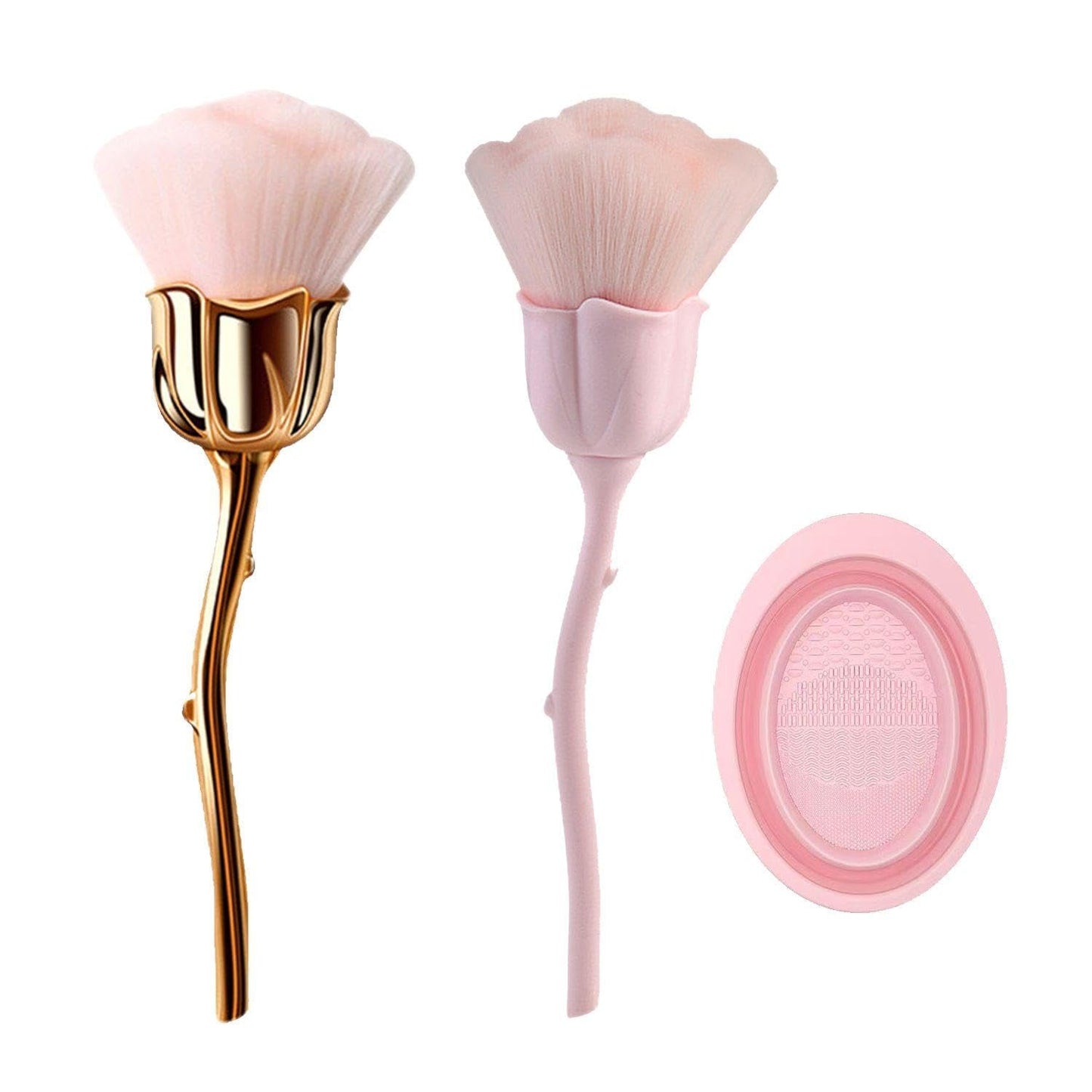 2 recipientes para maquillaje de flores, 1 recipiente para lavar, pinceles para uñas Nail Art, recipientes para maquillaje para base, pinceles para maquillaje Nail Art