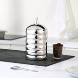 Alessi Kalistò 2 CB02 - Tarro de cocina en acero inoxidable 18/10 con pomo de aluminio, 114 cl, plateado Cajas para conservar alimentos Naty Shop