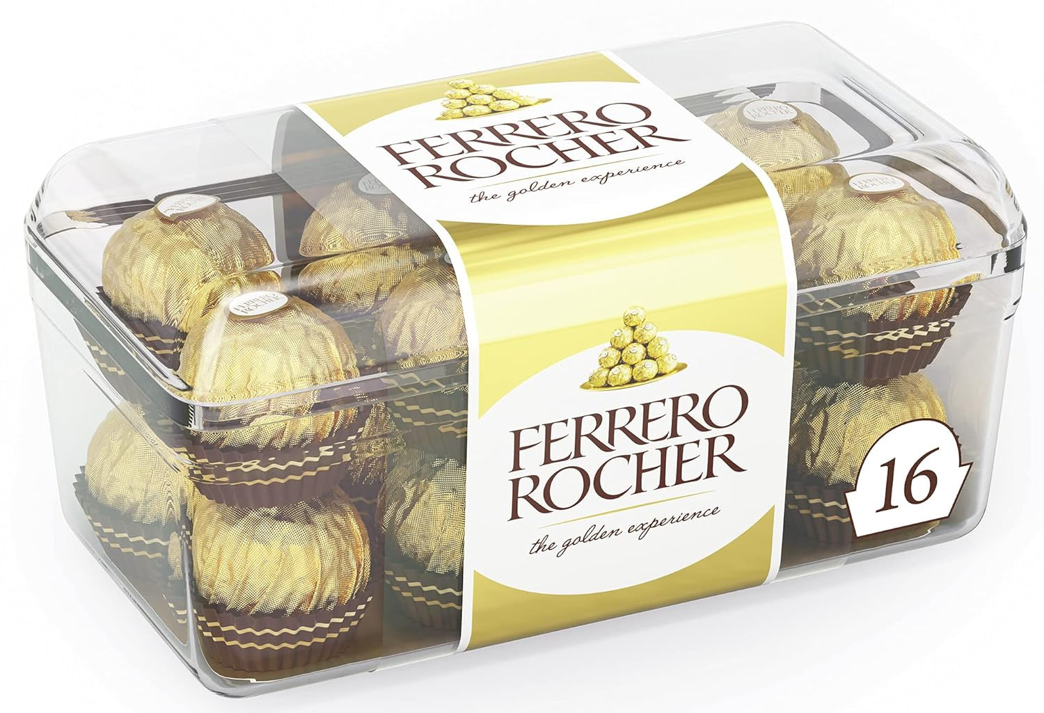 Ferrero Rocher - Especialidad de praliné de nueces crujiente y cremoso - 5 paquetes de 16 bombones individuales cada uno