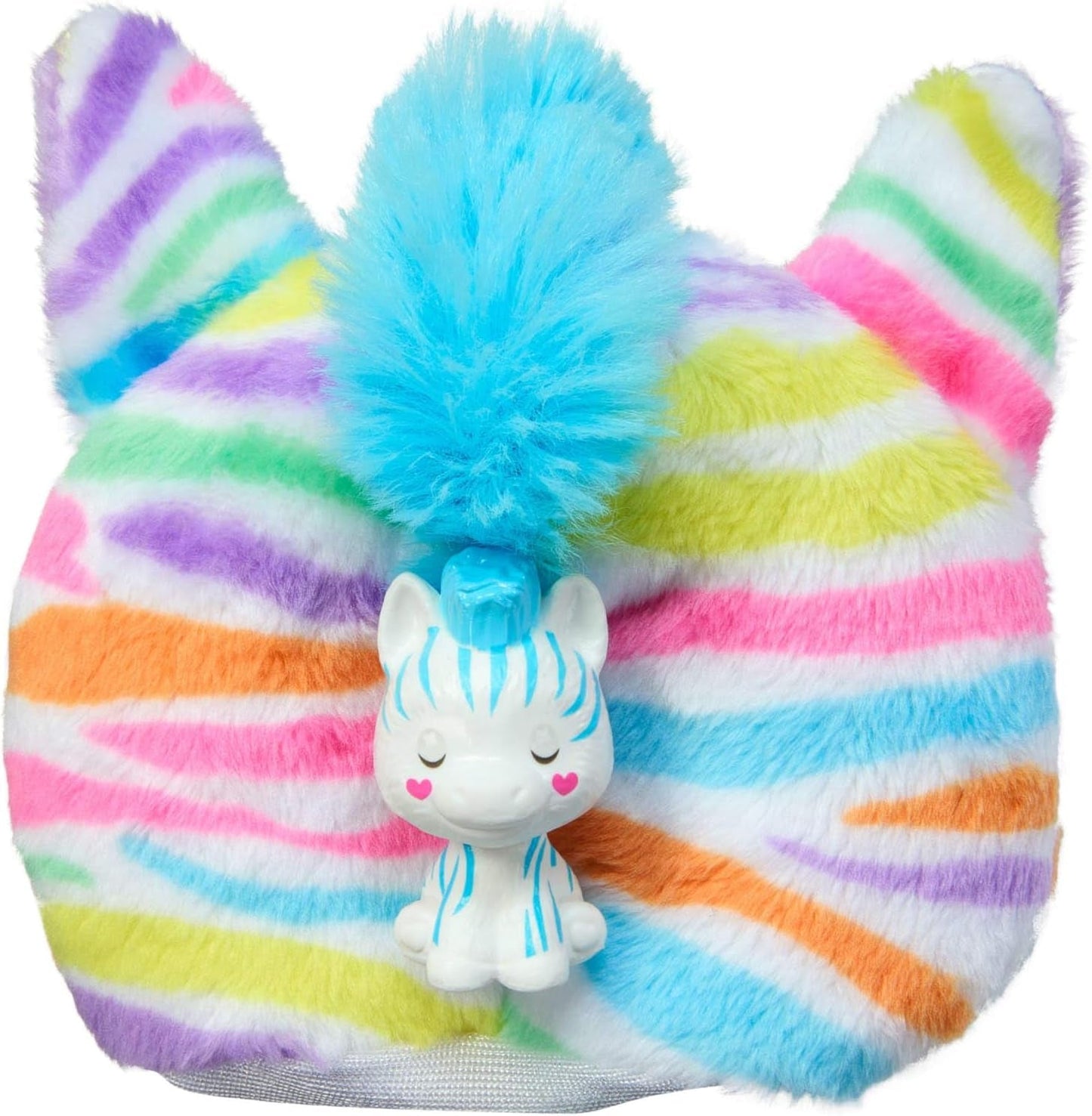 Muñeca Barbie Cutie Reveal y accesorios, conjunto de felpa Rainbow Zebra y 10 sorpresas que cambian de color, gama Color Dream, HRK39