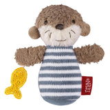 Fehn mini sonajero nutria - mini juguete de agarre para hacer sonar, tocar y jugar con un animal de tela suave y tierno - un fiel compañero para bebés y niños pequeños a partir de 0 meses Juguetes para bebés Naty Shop Otter