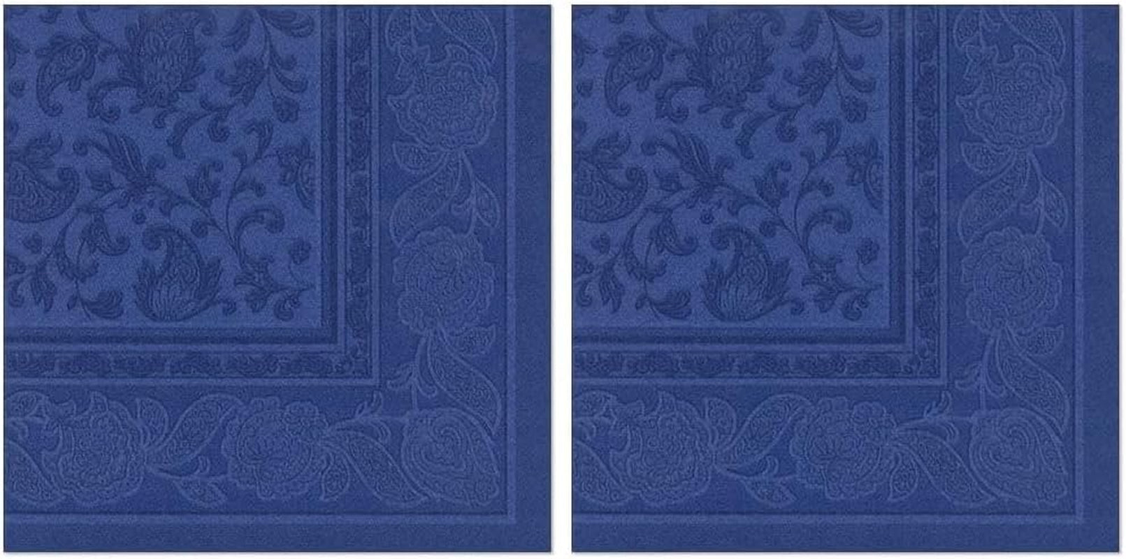 50 Servilletas "Colección ROYAL" Pliegue 1/4 40 Cm X 40 Cm azul oscuro "Adornos"