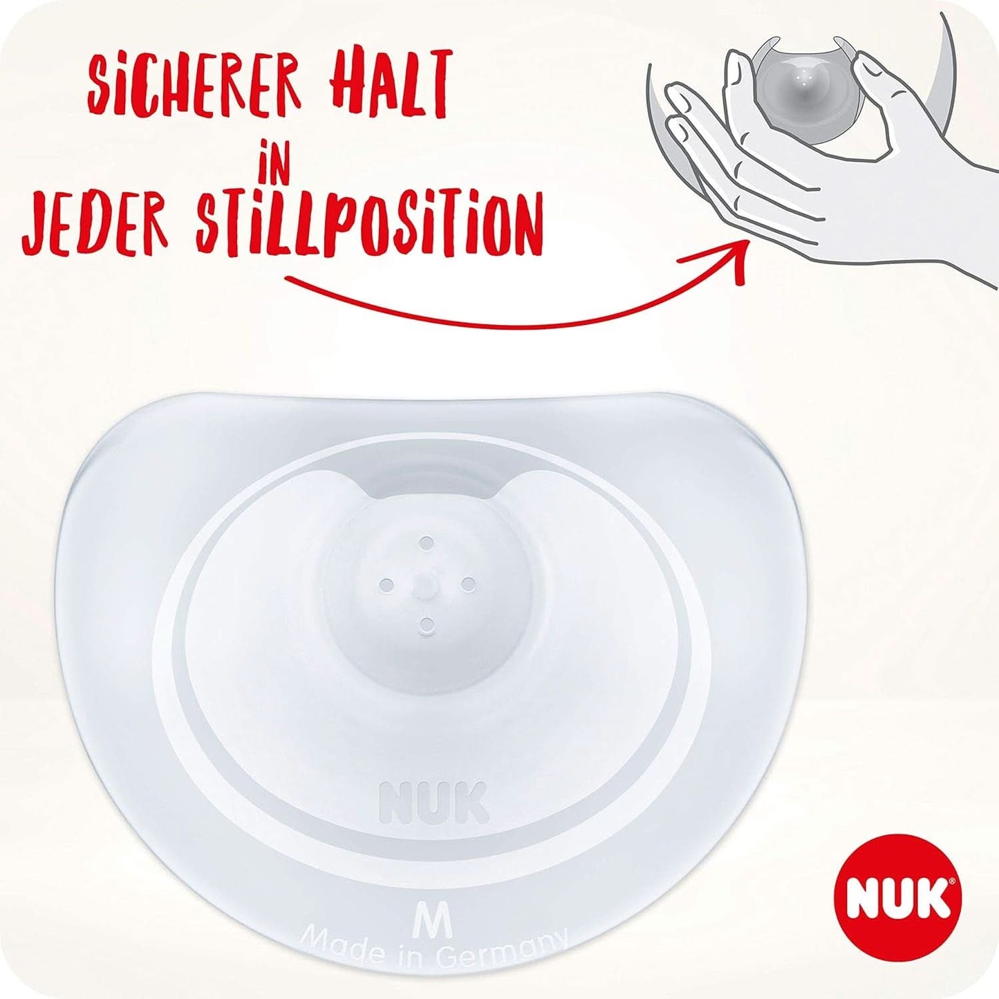 NUK Stillhütchen | Brushhütchen Zum Stillen | Schützt Vor Wunden Brustwarzen | Silicona Dünnes | Tamaño M (20 mm) | Incluyendo Schutzdose | 2 Stück Alimentación Bebé y Accesorios Lactancia Naty Shop