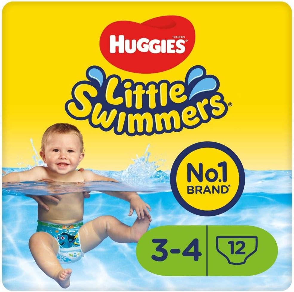 Pañales de natación Huggies Little Swimmers, talla 3-4, paquete de 12, 7-15 kg