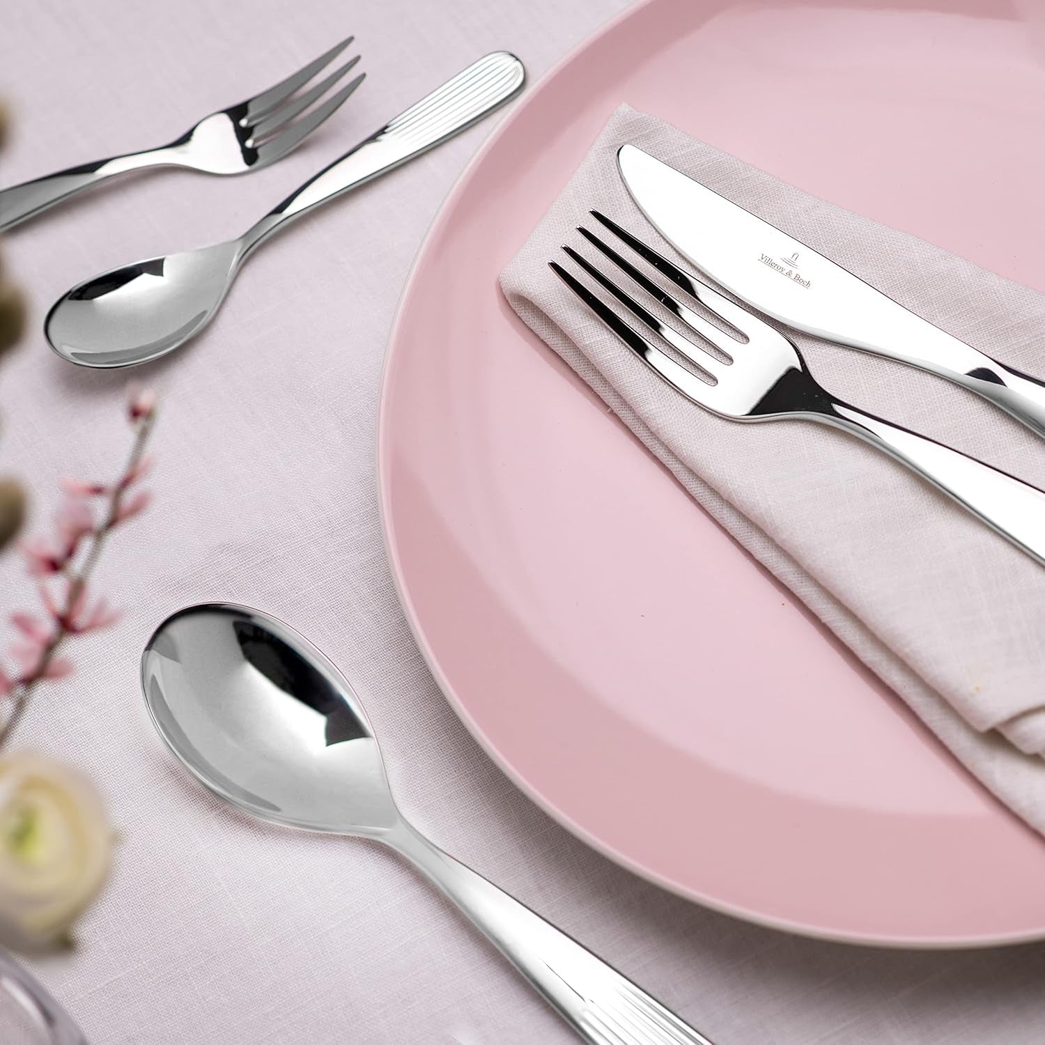 Villeroy & Boch - Cubertería Rose Garden 30 piezas, 6 personas Cocina Naty Shop