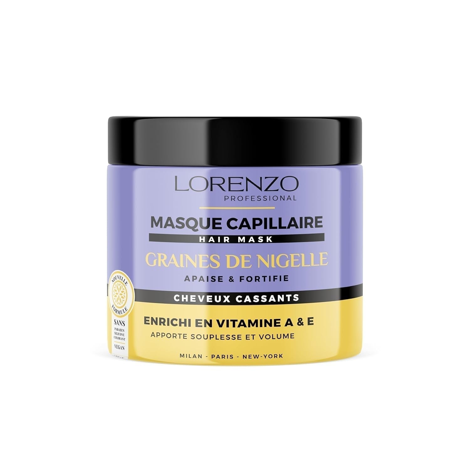 Mascarilla capilar de ajo negro (cabello quebradizo) 500 ml Naty Shop mascarilla capilar Aceite de semilla de comino negro