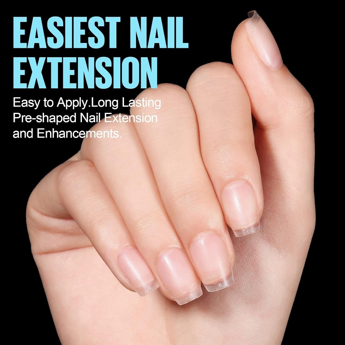 TOMICCA Puntas de Ataúd Puntas de Uñas Ultra Cortas - Puntas de Uñas, Puntas de Gel Suave, Cobertura Completa, Puntas de Uñas Artificiales Mate Preformadas, Puntas de Uñas de Gel - 360 Piezas, 15 Tamaños