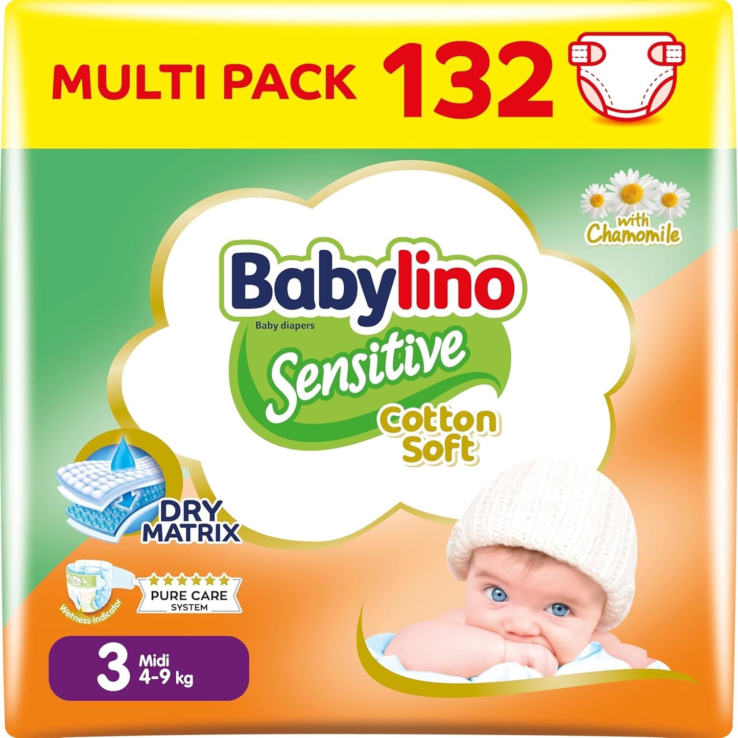 Pañales para bebés sensibles, talla 6, extra grande (13-18 kg), 114 pañales