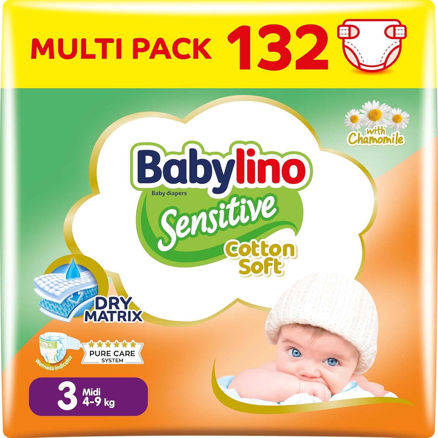 Pañales para bebé Sensitive talla 4, Maxi (8-13 kg), 20 piezas