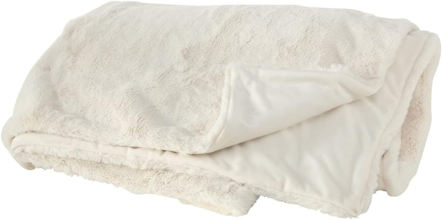 Manta Boltze Storan (tamaño 150X200 cm, color beige, cómoda manta de poliéster, ideal para las frías noches de invierno, aspecto de piel) 1015378 BOLTZE Camas y mantas Blanco crema
