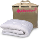 Manta antiácaros suave y cálida para cama individual, ecológica, blanca, 200 X 200 cm Edredones y edredones Naty Shop Blanco 140 X 200 Cm