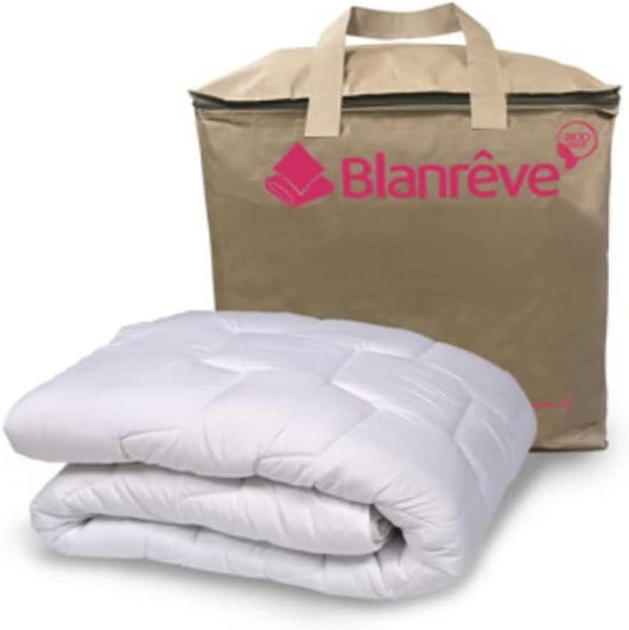 Manta antiácaros suave y cálida para cama individual, ecológica, blanca, 200 X 200 cm Edredones y edredones Naty Shop Blanco 140 X 200 Cm