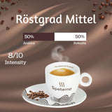 Spetema Kaffeebohnen Ragazzi Espresso Bar - 50% Arábica y 50% Robusta, Intensität 8/10, Mittlere Röstung, Zartes Aroma & Dichtes Geschmackserlebnis, 1 kg.