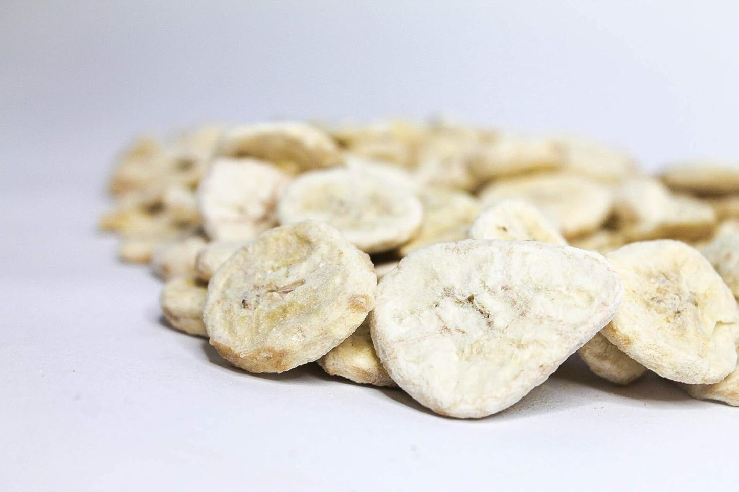 Plátano liofilizado en rodajas 100g - chips de plátano liofilizado - fruta liofilizada - rodajas de plátano seco para decoración, snacks, batidos y postres Productos deshidratados Naty Shop