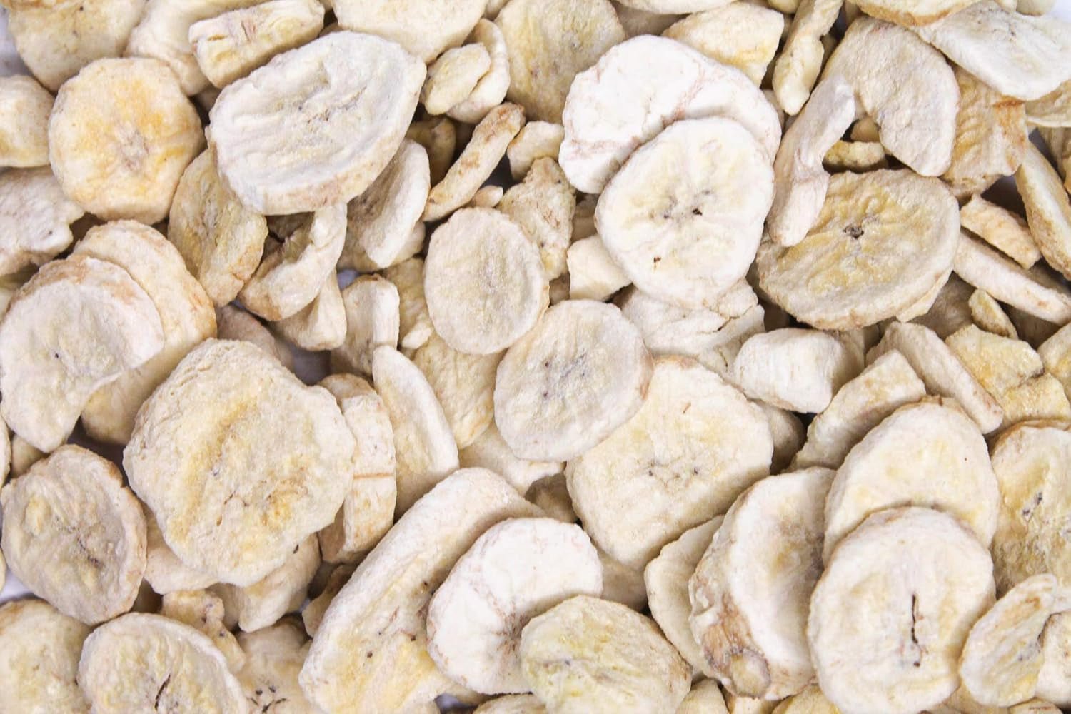 Plátano liofilizado en rodajas 100g - chips de plátano liofilizado - fruta liofilizada - rodajas de plátano seco para decoración, snacks, batidos y postres Productos deshidratados Naty Shop