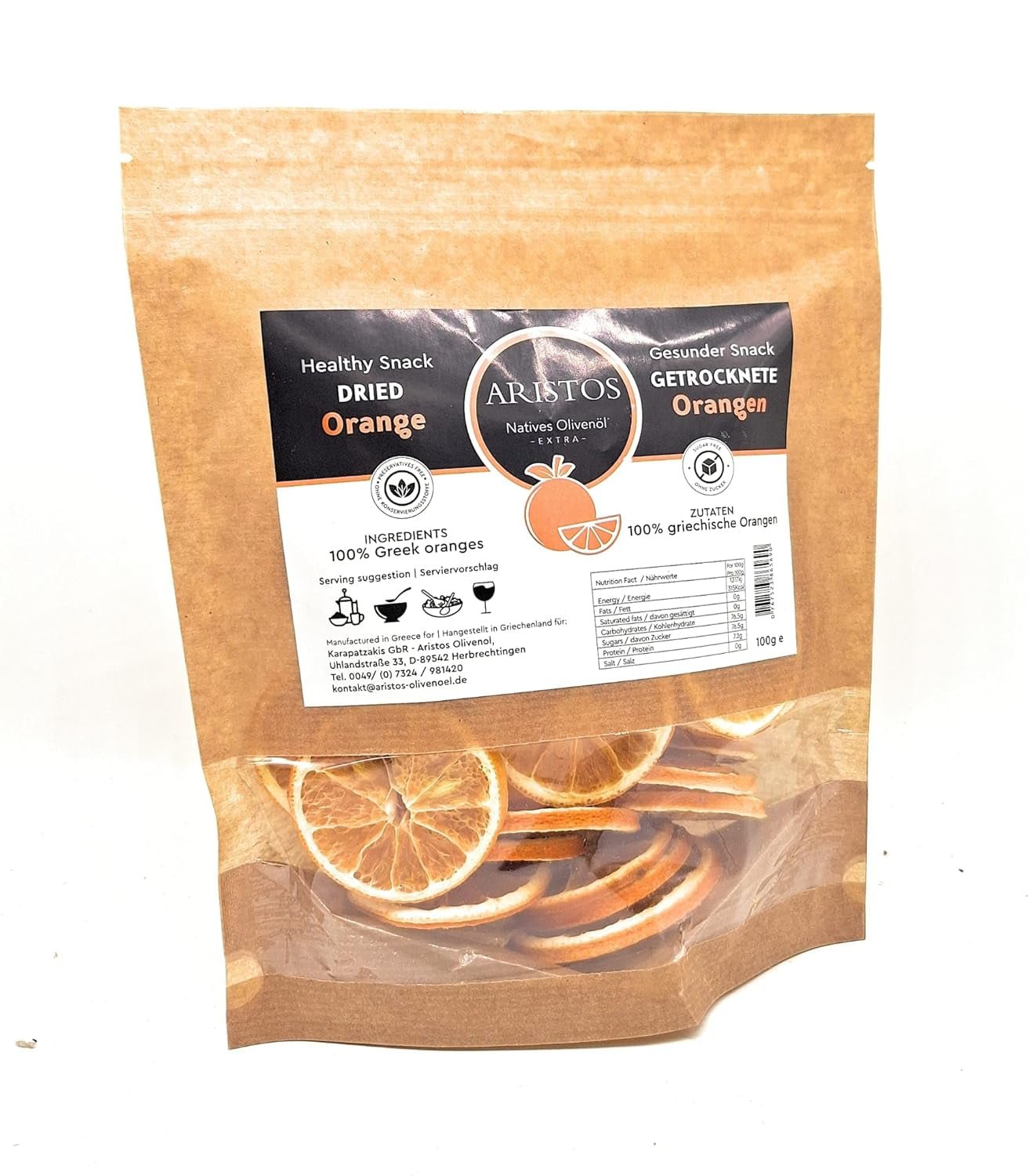 Rodajas de frutos secos - rodajas de naranja para cócteles y té frío, té, vino caliente o zumos y ponches de frutas para niños Productos deshidratados Naty Shop Título predeterminado