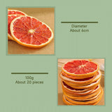 Rodajas de Pomelo Deshidratado, Pomelo Deshidratado, Relleno de Jarrones, Adornos Navideños, Rodajas de Pomelo Rojo, Rodajas de Frutos Secos para Té, Sin Azúcar Añadida (100g (1 Pack)) Naty Shop Productos Deshidratados