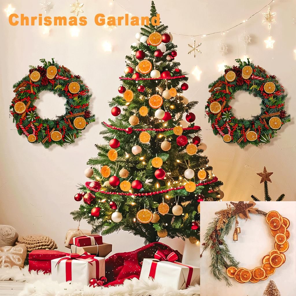 Rodajas de naranja secas, 250g Rodajas de naranja natural Adornos secos, rodajas de naranja secas para decoración navideña, corona de Adviento, jabón, rodajas de fruta Productos secos Naty Shop
