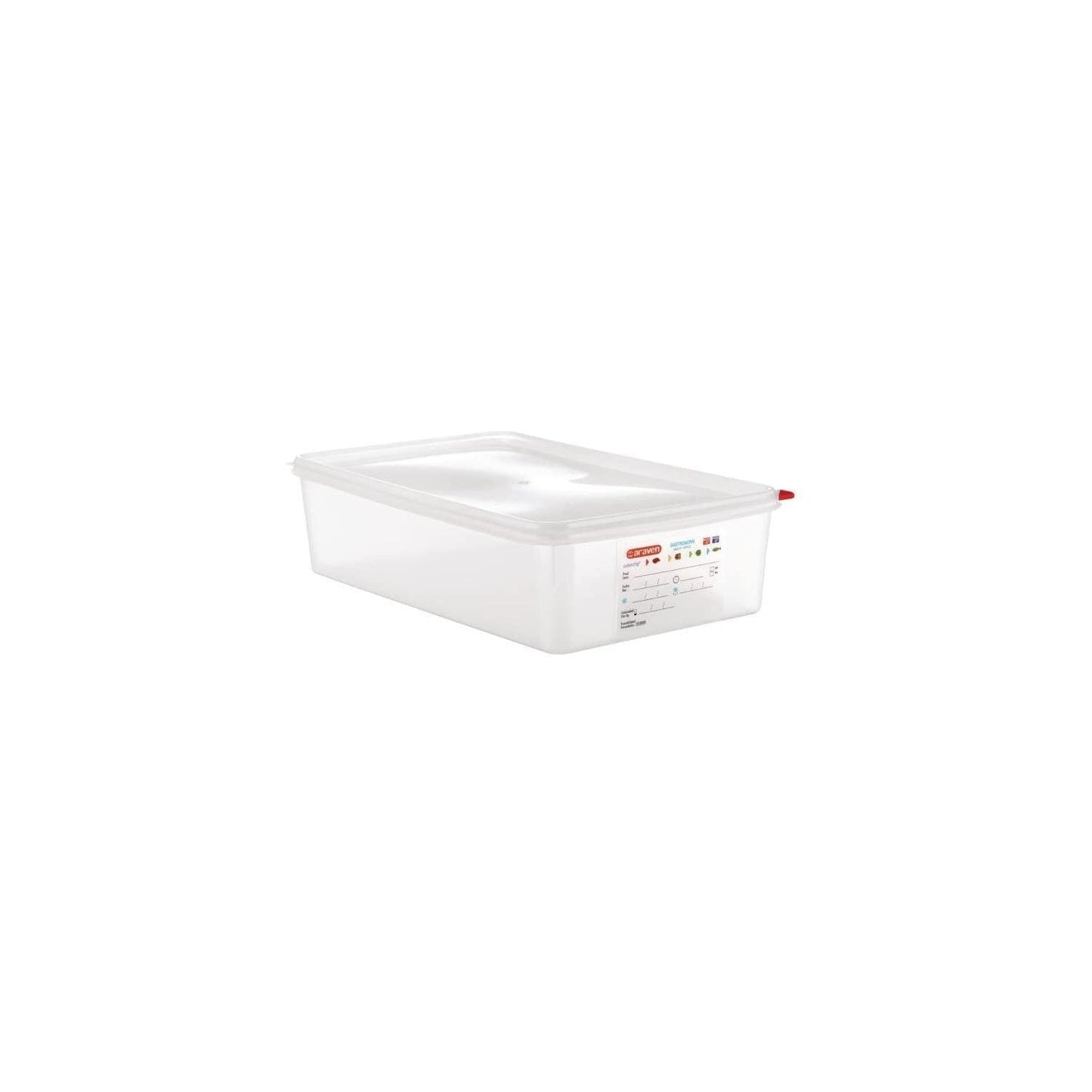 Contenedor de alimentos GN1/1 con tapa 13,7L, 100(H) x 530(L) x 325(D) mm Naty Shop Cajas de almacenamiento de alimentos 100(H) X 530(W) X 325(D)Mm