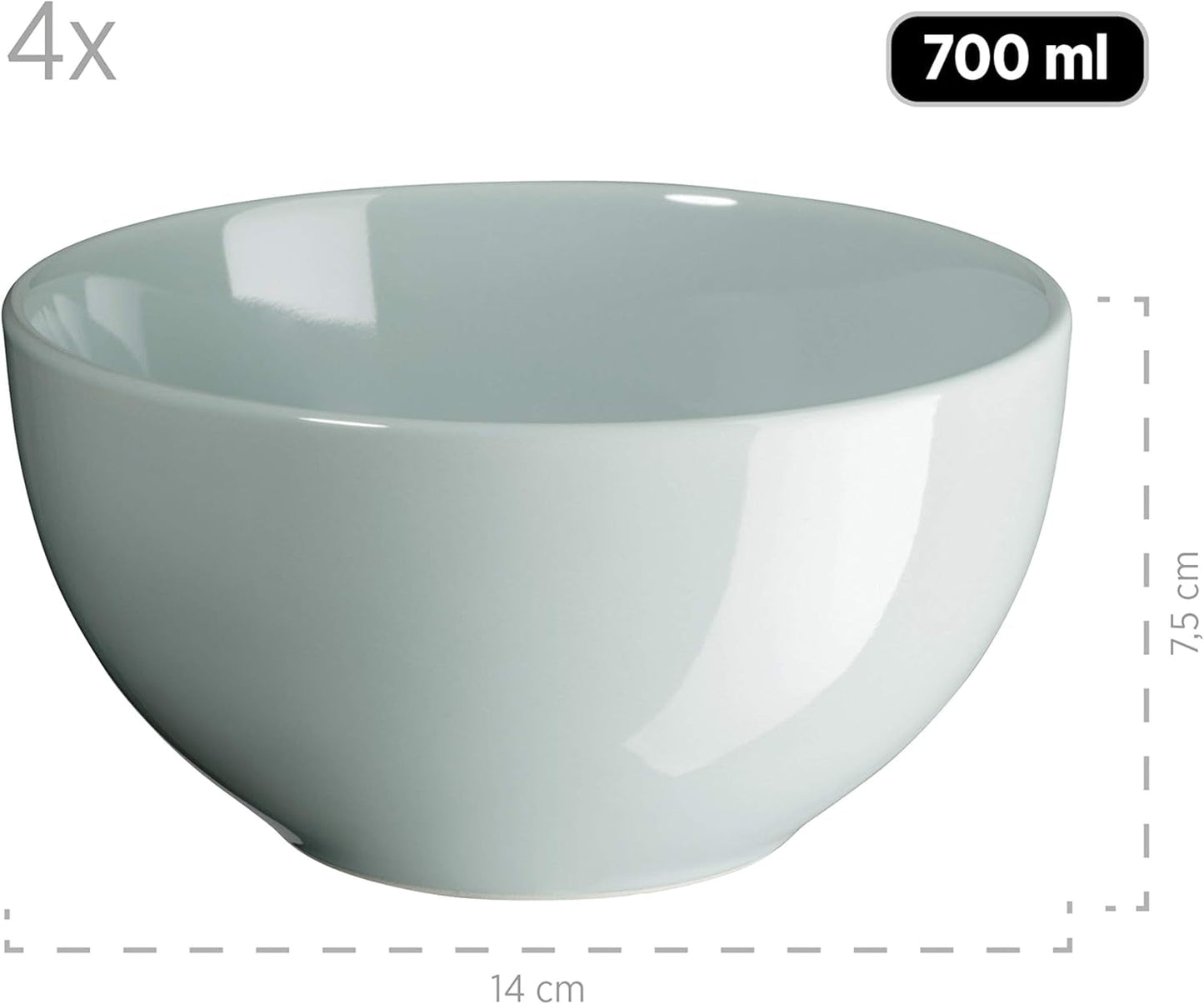 MÄSER Pastel Selection, Modernes Geschirr Set para 4 personas, 16-teiliges Kombiservice aus Keramik, Steinzeug, Türkis-Grün