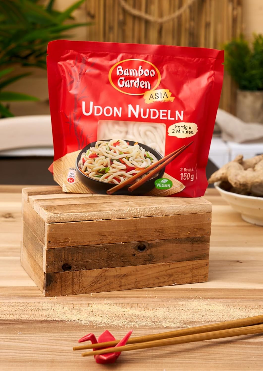 Fideos udon de Bamboo Garden, precocidos, 300 g