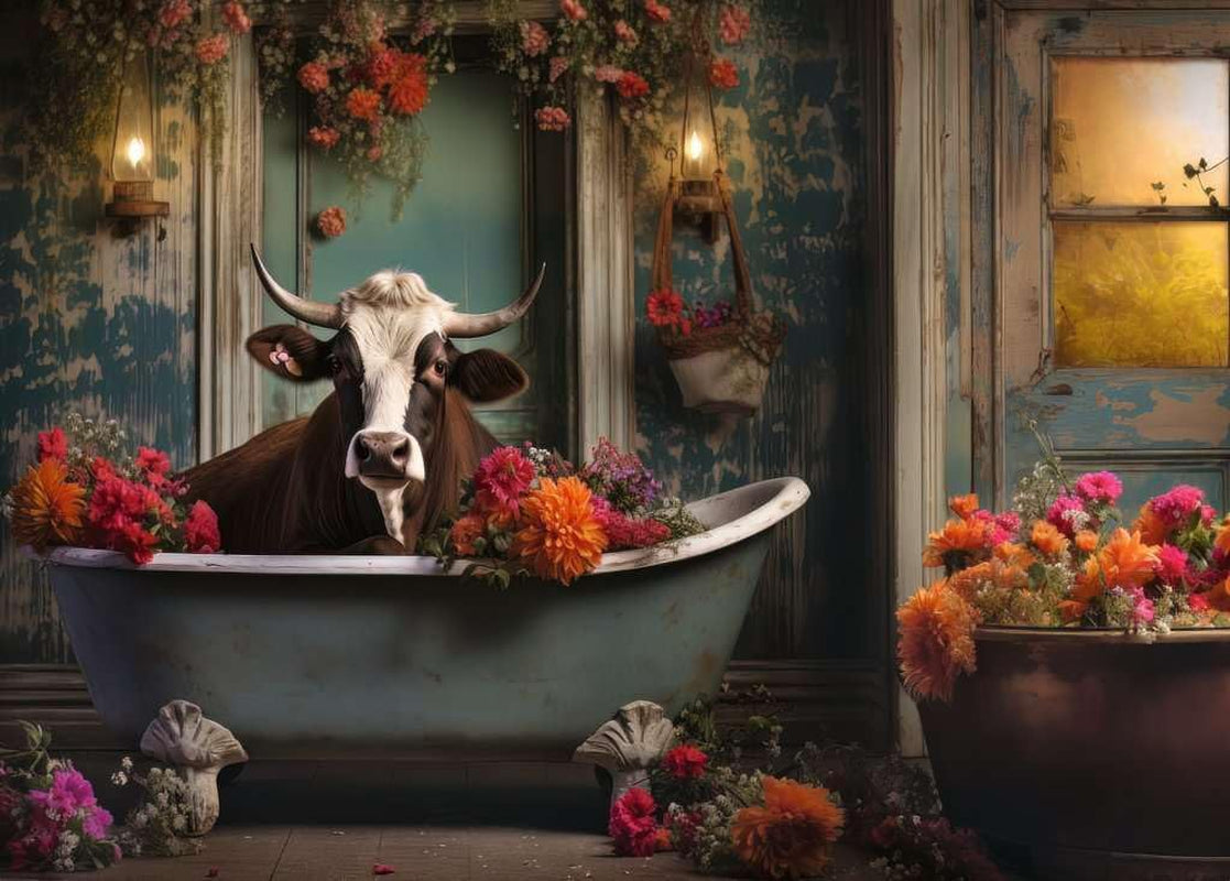 Ravensburger Puzzle 12000782 - Vaca en la bañera - Puzzle de 1000 piezas para adultos y niños a partir de 14 años, Puzzle Naty Shop