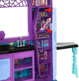 Casa de muñecas Monster High Buh-tique Hotel, juego plegable con sorpresas aterradoras en cada habitación y más de 13 juegos, incluidos muebles y accesorios, JBF16