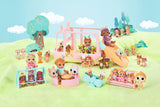 BABY born 904763 Baby Surprise Bus: minibús de juguete rosa con 2 muñecas exclusivas, cochecito triple, columpio, carrusel, tobogán y columpio triple.