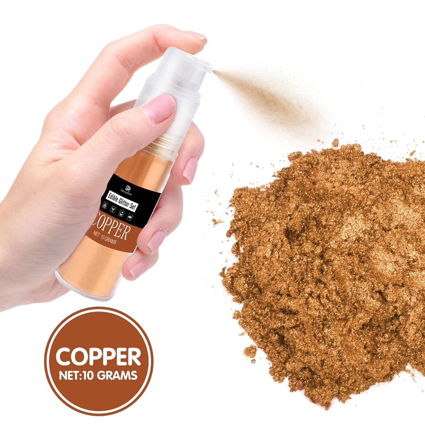 DecoRom, purpurina comestible, polvo, 10 gramos Glitter Naty Shop
