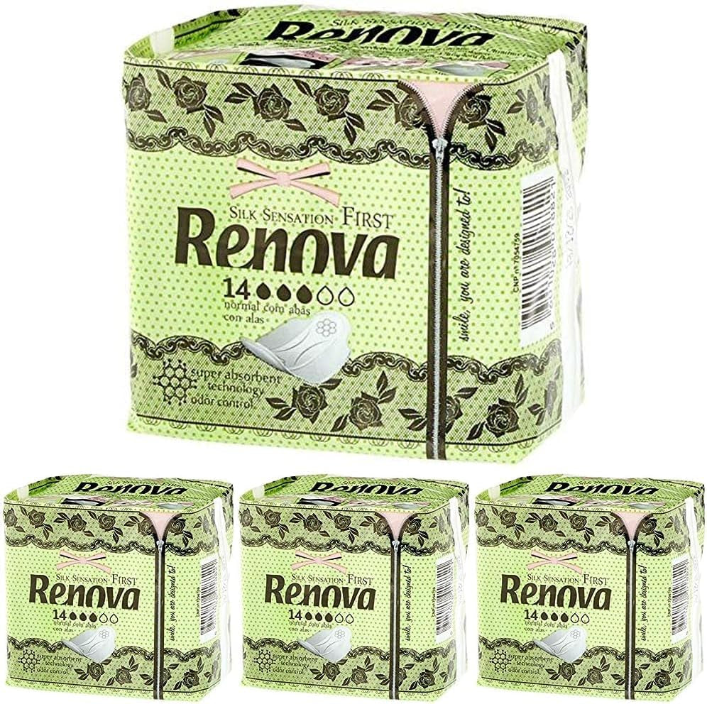 Renuevan las primeras compresas normales con alas | 14 tabletas | Ultrafino y superabsorbente.