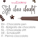 Scrapcooking - Bolígrafo de chocolate marrón - Azúcar de chocolate para escribir 25 g - Bolígrafo de azúcar decorativo comestible - Escritura y dibujo - Etiquetar fondant, glaseado, pasteles - 6801