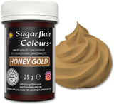 Colorante alimentario para pasta Sugarflair, color pastel Honey Gold, colorante alimentario para pasta para fondant y mazapán, Colores concentrados espectrales - 25 g
