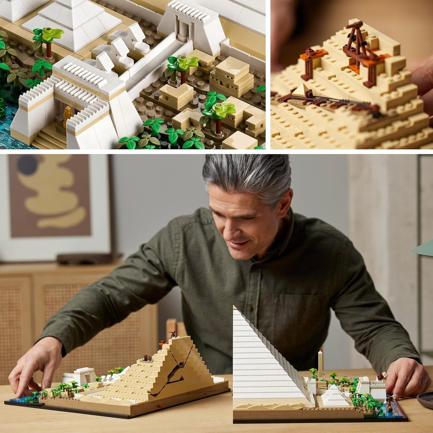 LEGO 21058 Architecture La Pirámide de Keops Kit de construcción para manualidades como pasatiempo creativo, idea de regalo para adultos, hombres, mujeres, madre, padre, actividad creativa, colección de monumentos famosos Juegos de construcción Besuche den LEGO-Store
