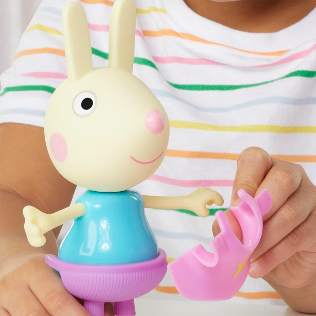 Peppa Pig Luisa Spoon - Figura divertida de vestir, muñeca de niña de 15 cm con ropa y accesorios de vestir, juego de juguetes interactivos para niños pequeños de 3 años en adelante