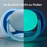 Philips AVENT Juego de 4 chupetes Ultra Air ligeros y transpirables: 2 chupetes que brillan en la oscuridad y 2 chupetes de día, a partir de 18 meses (Modelo SCF349/43)