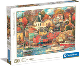 Clementoni - 31685 Puzzle Colección - Good Times Harbor - Puzzle 1500 piezas a partir de 14 años, puzzle de objetos ocultos para adultos, juego de habilidad para toda la familia, Puzzle mediano Naty Shop Título predeterminado
