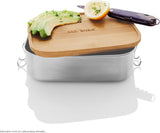 Fiambrera de acero inoxidable Tatonka I Fiambrera de bambú (800ml / 1000ml) - Panera con tapa de bambú y tapa abatible - irrompible, no tóxica, apta para lavavajillas, sin plástico y sin BPA Cajas para guardar alimentos Naty Shop