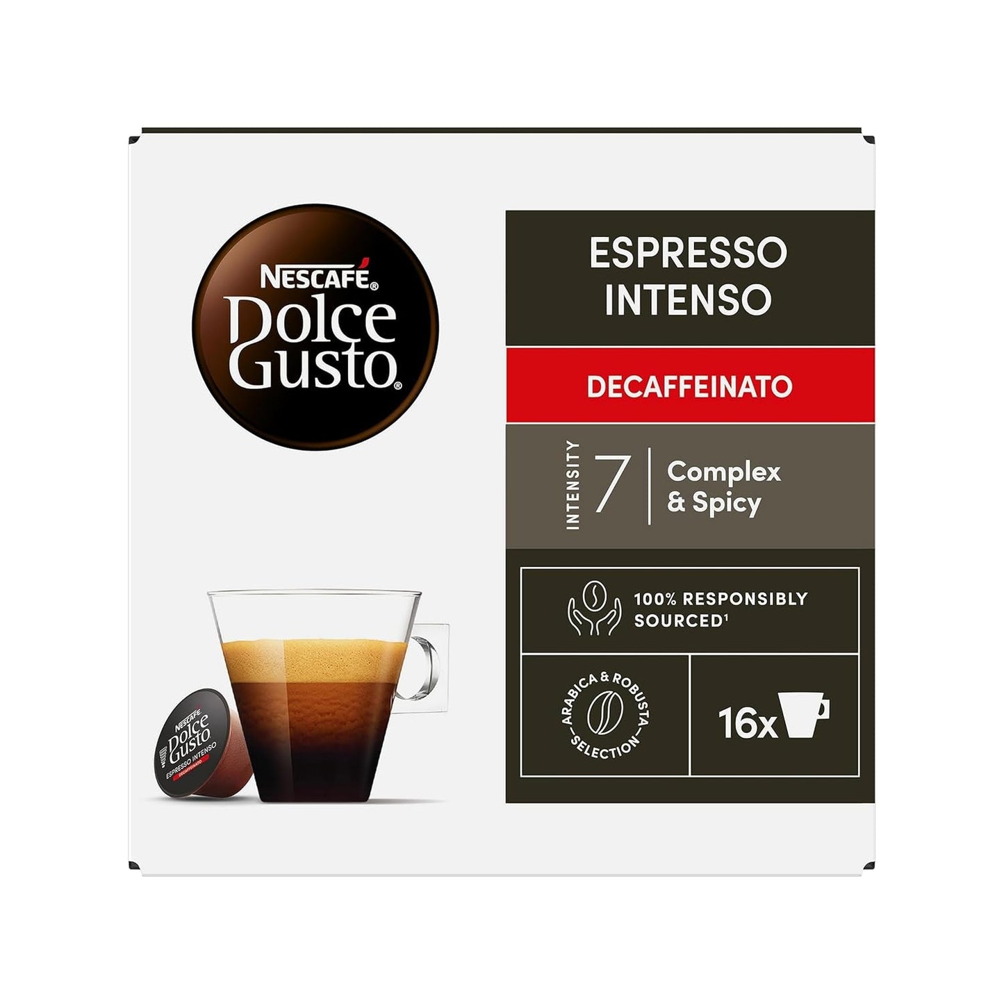 Nescafé Dolce Gusto Café Dolce Gusto Espresso Intenso Desc. | Nestle Pack 3 Kisten Mit 18 Kapseln,Die Jewells 16 Einheit(paquete de 3)